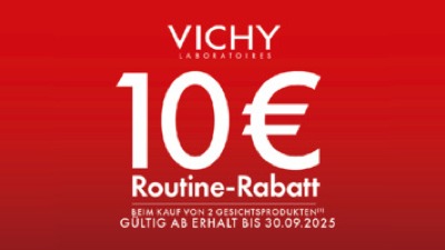 Vichy - 10 € Rabatt beim Kauf von 2 Gesichtspflegen Vichy - 10 € Rabatt beim Kauf von 2 Gesichtspflegen